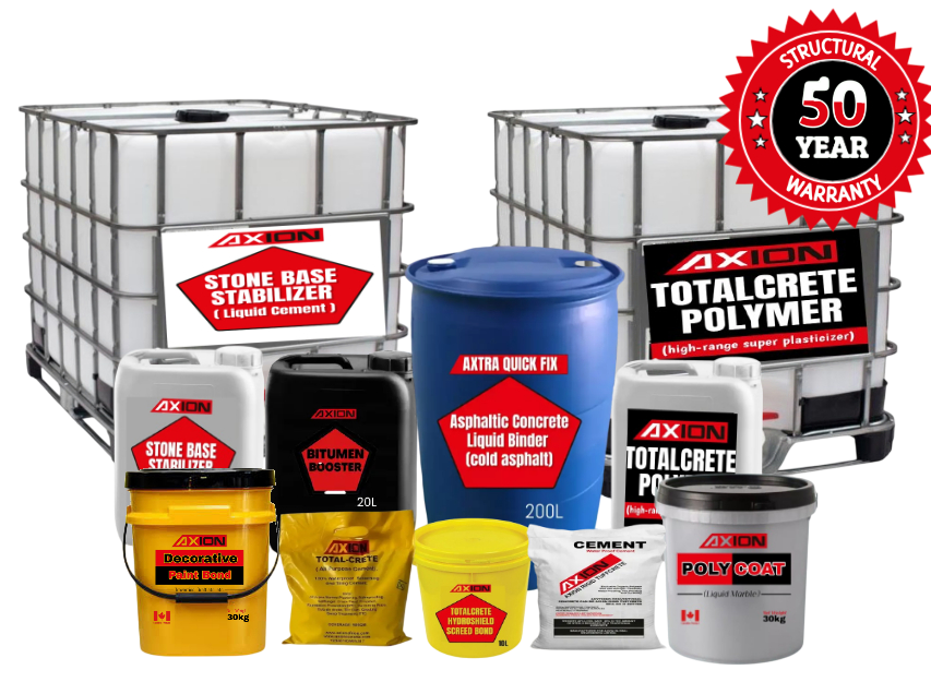 Axion Africa Product Range - Construction Chemicals and Building Materials